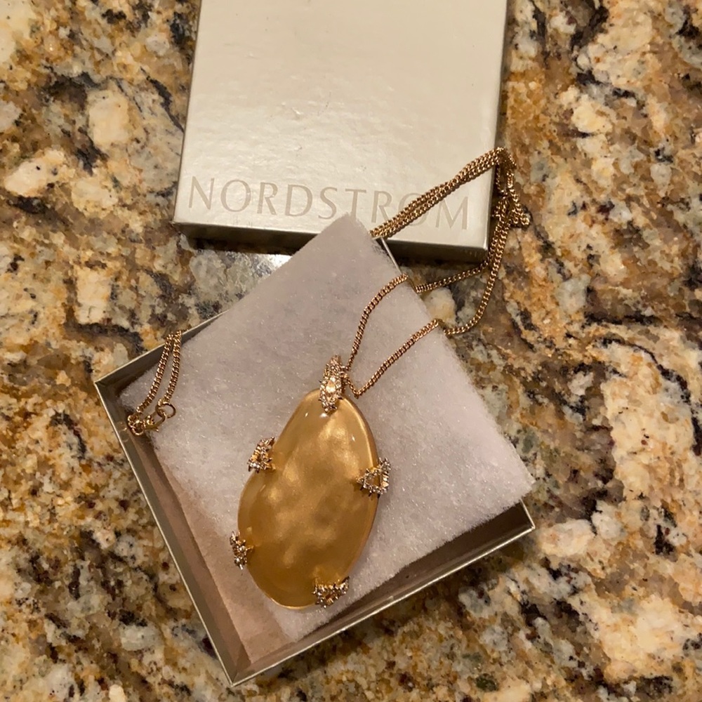 Women’s Alexis Bittar Long Gold Pendant Necklace